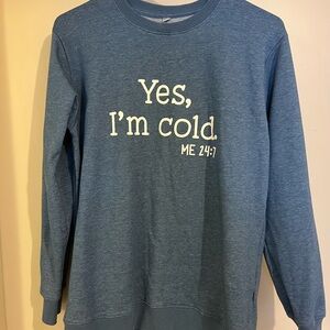 Blue Graphic Sweatshirt